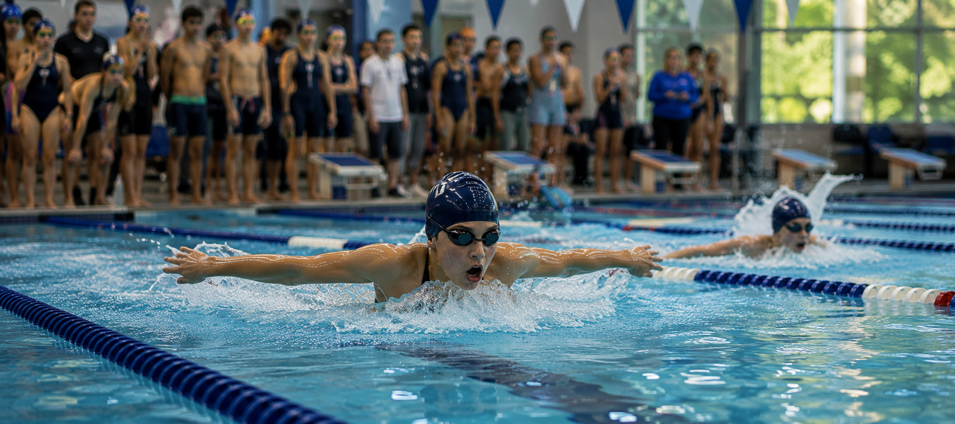 Youth swimming in Clark County.